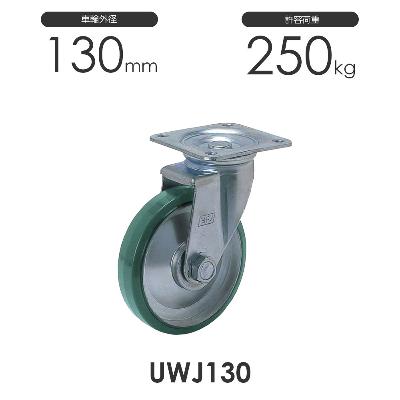 ヨドノ プレス製自在車 UWJ130 ウレタン車輪