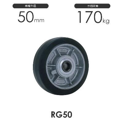 ヨドノ 重荷重用 ゴム車輪 RG型 RG50 車輪外径50mm
