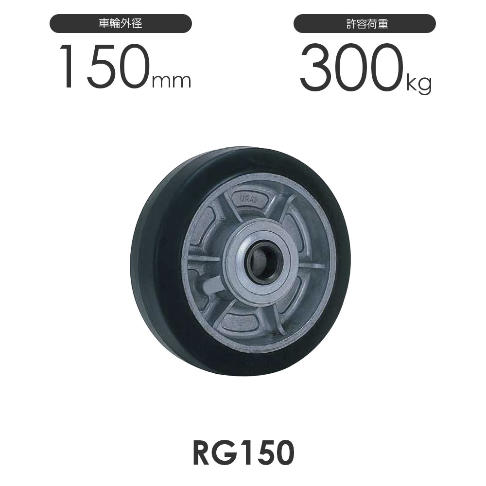 ヨドノ 重荷重用 ゴム車輪 RG型 RG150 車輪外径150mm 車輪 通販｜モノ