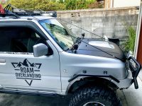 ルーフキャリアの固定 ワイヤロープ