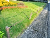 ロープ柵にビニール被覆ワイヤー OUTメッキ(G/O) 6-8mm(6x19)