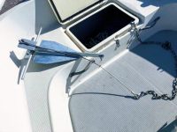 ダンフォース型アンカーにステンレスワイヤーロープの両シンブル加工