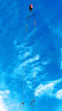 玉掛けワイヤーロープ 2本組 片シンブル 片アイ 黒(O/O) 12mmx1.5m JIS ワイヤーロープ 吊り作業